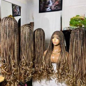 Honey Drip French Curl Braided Wig
