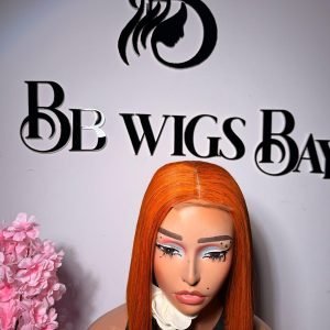 8" SDD Orange Vietnam Bone Straight Wig