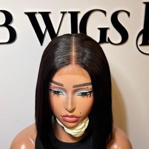 8 Inches Donor Bone Straight Wig